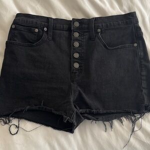 Madewell Black Denim Shorts